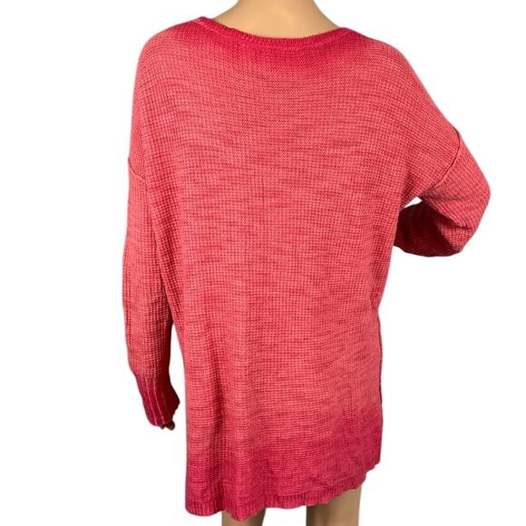 Moth Anthropologie Women’s Waffle Knit Ombre’ Sweater Oversized Slouchy Size M - Picture 3 of 8